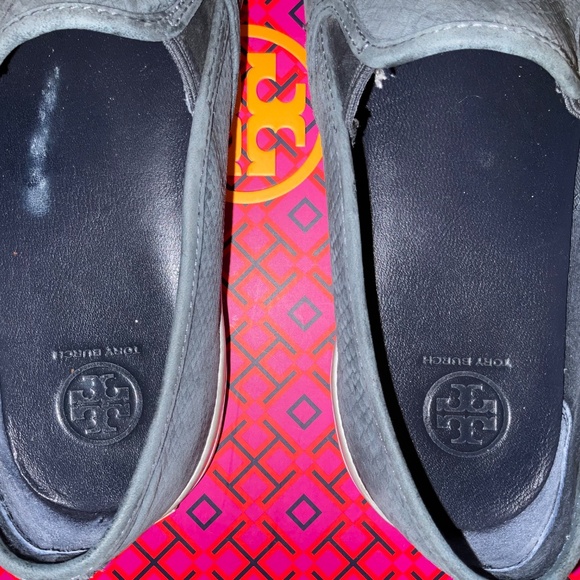 TORY BURCH Lennon Slip-On Sneaker Cobra Nubuck Navy Blue Size 9 with box - Picture 7 of 10